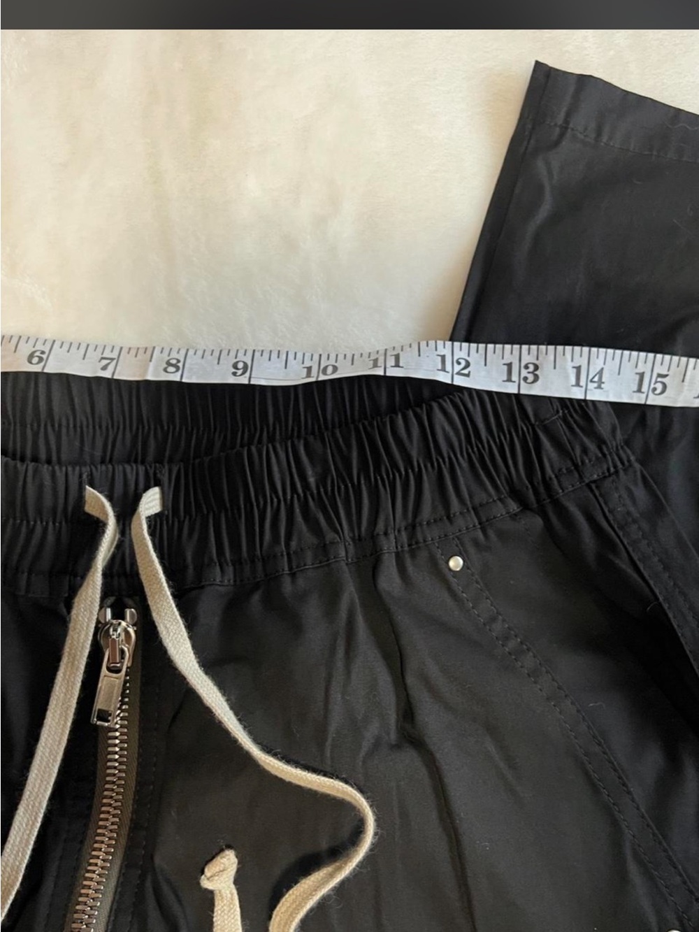 Rick Owens Black Cargo Pants with Exposed Zippers - Picture 4 of 7